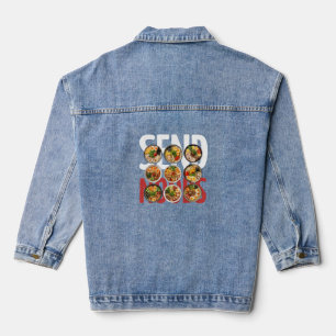 Schick Nudeln Jeansjacke