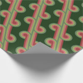 Schick Retro Funky Abstrakte Wellen Kunst Muster Geschenkpapier (Ecke)