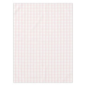 Schick Retro Pastellrosa Gingham-Muster Frühling Tischdecke (Vorderseite)