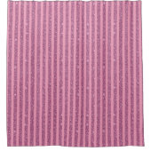 Schick Rosa Glitter Style Vertikale Streifen Duschvorhang (Vorderseite)