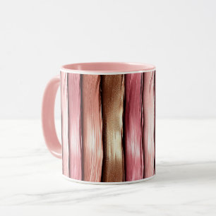 Schick Rosa Gold Streifen Geburtstag Tasse