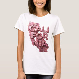 Schick Rosa KALIFORNIEN Druck T-Shirt