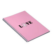 Schick Rosa Liebe Frieden Herzen Notizblock (Rechte Seite)