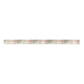 Schick Rosa Mint Creme Kariert Streifen Geburtstag Satinband (Vorderseite)