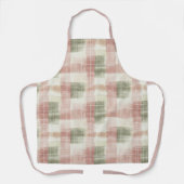 Schick Rosa Mint Creme Kariert Streifen Schürze (Vorderseite)