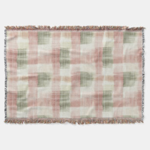 Schick Rosa Minze Creme Kariert Streifen Geburtsta Decke