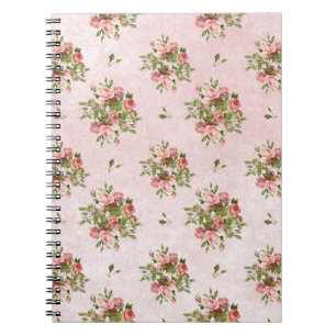 Schick Rosa Romantische Mädchenhafte Vintage-Rosen Notizblock
