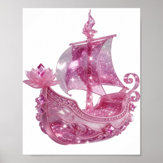 Schick Rosa ROSA GLITZER SCHIFF Poster (Vorne)