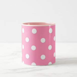 Schick Rosa Tupfen Zweifarbige Tasse