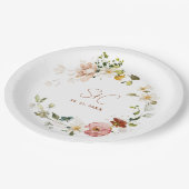 Schick Rustikal Boho Wildblumen Blumen Garten Pappteller (Schrägansicht)