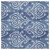 Schick rustikale blaue weiße Damast Ikat-Stammesmu Stoff (Muster)