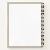 Schick-rustikale moderne beige Monogramm-Rezept Notizblock (Rückseite)