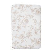 Schick Schöne Creme Weiße Blumen Badematte (Vorderseite Vertikal)