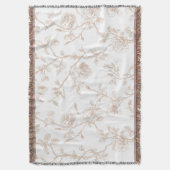 Schick Schöne Creme Weiße Blüten Decke (Vorderseite Vertikal)