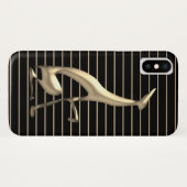 Schick Schwarz und Gold Case-Mate iPhone Hülle (Rückseite (Horizontal))