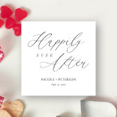 Schick Schwarz und Weiß glücklich je nach Hochzeit Serviette