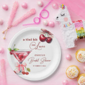 Schick Tini Bit in Love Cherry Martini Brautparty Pappteller (Party)