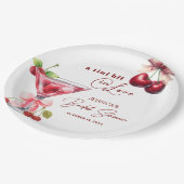 Schick Tini Bit in Love Cherry Martini Brautparty Pappteller (Schrägansicht)