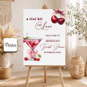 Schick Tini Bit in Love Kirsch-Martini-Brautabschi Poster
