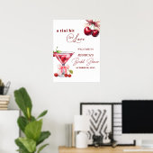 Schick Tini Bit in Love Kirsch-Martini-Brautabschi Poster (Heimbüro)