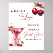 Schick Tini Bit in Love Kirsch-Martini-Brautabschi Poster (Vorne)