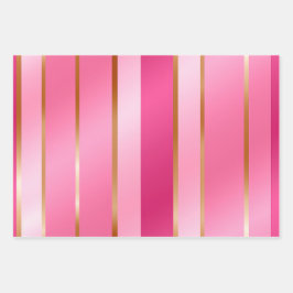 Schick und stilvoll Blush Pink und Gold Geschenkpapier Set