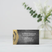 schick vergoldetes | gekratztes Metall Visitenkarte (Stehend Vorderseite)