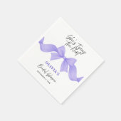 Schick Violetter Bogen Sie knüpft den Knoten Braut Serviette (Ecke)