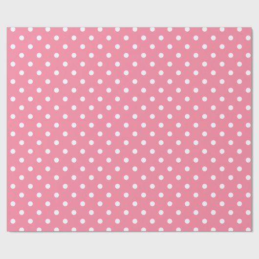 Schicke adrette rosa und weiße Tupfen Geschenkpapier (Flach)