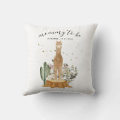 Schicke Alpaka neue Mutter werdende Mutter Kissen (Rückseite)