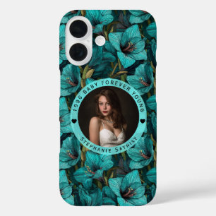 Schicke Amaryllis-Kinder-Geburtstagsgeschenk für F iPhone 16 Hülle