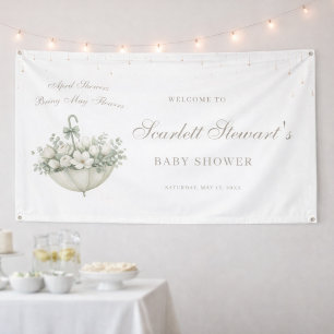 Schicke Aprilschauseln Mai Blumen Baby Shower Will Banner