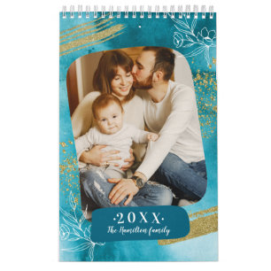 Schicke Aquarell-Fotos nach Maß 2022 Familie Kalender