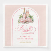 Schicke Aquarell-Rouge-Gold-Hochzeitsdusche-Servie Serviette (Vorderseite)