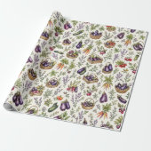 Schicke Auberginen-Geschenkpapier Geschenkpapier (Ungerollt)