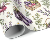 Schicke Auberginen-Geschenkpapier Geschenkpapier (Rolleneckpunkt)