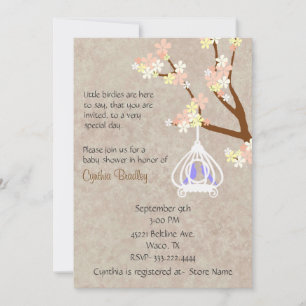Schicke Birdcage-Babyparty-Einladung Einladung