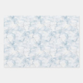 Schicke blaue Blumen-Oster-Eier Geschenkpapier Set (Vorderseite 3)