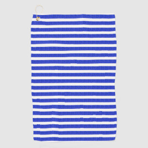 Schicke blaue geometrische Streifen Golfhandtuch