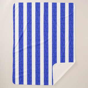 Schicke blaue geometrische Streifen Sherpadecke