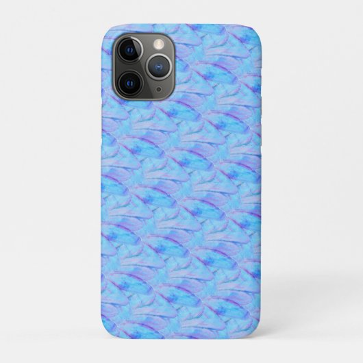Schicke Blaue Malerische Blumenblatt-Muster Case-Mate iPhone Hülle (Rückseite)