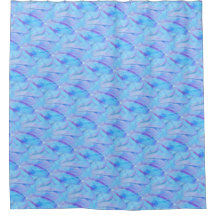 Schicke Blaue Malerische Blütenblattmuster