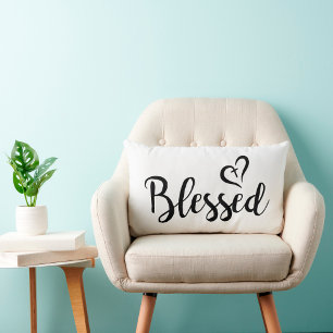 schicke BLESSED-Schrift Lendenkissen
