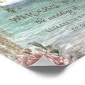 Schicke Blumen Ozean Poster (Ecke)