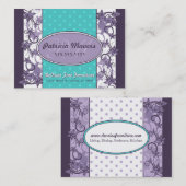 Schicke Blumen- und Tupfen-Visitenkarte Visitenkarte (Vorne/Hinten)