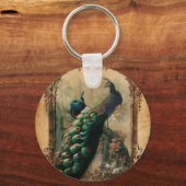 schicke, blumengeschmückte französische Landschaft Schlüsselanhänger (Vorderseite)