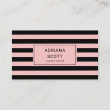 Schicke Blush-Pink-Streifen-Schönheitsprofi