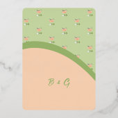 schicke Boho-Summen und eheliches Brautparty Folieneinladung (Rückseite)