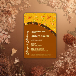 schicke Boho-Summen und eheliches Brautparty Folieneinladung