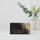 Schicke Bratenfett-GoldVisitenkarte Visitenkarte (Stehend Vorderseite)